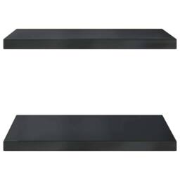 Berkfield Home Wall Shelves 2 pcs 50x40x3 cm Black Stainless Steel - Size: 50 x 40 x 3 cm - thumbnail 5