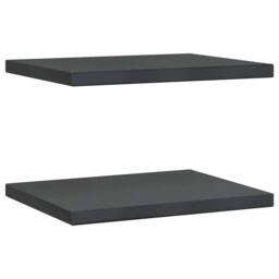 Berkfield Home Wall Shelves 2 pcs 50x40x3 cm Black Stainless Steel - Size: 50 x 40 x 3 cm - thumbnail 2