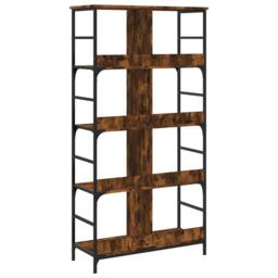 Berkfield Home Bookshelf Smoked Oak 78.5x33x153 cm Engineered Wood in Brown - thumbnail 6