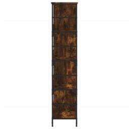 Berkfield Home Bookshelf Smoked Oak 78.5x33x153 cm Engineered Wood in Brown - thumbnail 5