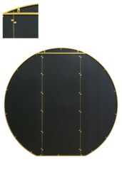 MirrorOutlet Gold Framed Flat Bottom Circular Garden Wall Mirror (189CM X 180CM) - Size: 1 Pack - thumbnail 4
