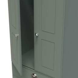 Ready Assembled 2 U Albert 2 Door 2 Drawer Wardrobe (Ready Assembled) in Pale Green - thumbnail 4