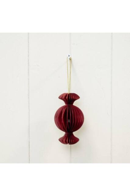 KDMD Set of 3Claret Red Candy Baubles in Dark Red - image 1