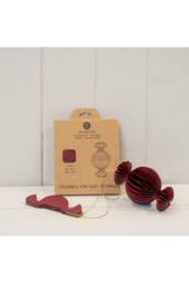 KDMD Set of 3Claret Red Candy Baubles in Dark Red - thumbnail 2