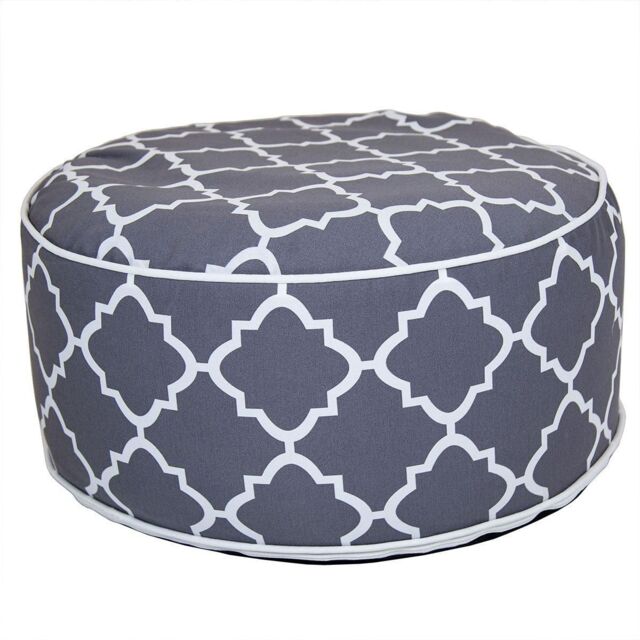 Charles Bentley Indoor/Outdoor Inflatable Foot Stool Pouffe Bean Bag - Grey - image 1