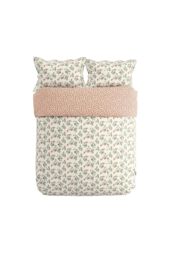 Sanderson 'Rubus' Cotton Sateen Duvet Cover Set in Raspberry - Size: Super King - thumbnail 4