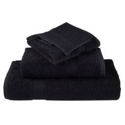 Berkfield Home Premium Shower Towels SOLUND 2 pcs Black 70x140 cm 600 gsm - thumbnail 4