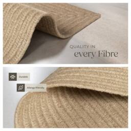 tectake Jute Rug 80 X 150 Cm - Brown in Tan - Size: 80 cm x 150 cm - thumbnail 5