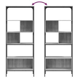 Berkfield Home Decorative Bookcase 5-Tier Grey Sonoma 76x33x188.5 cm Engineered Wood - thumbnail 8