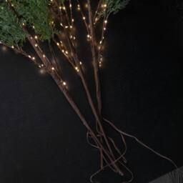 Samuel Alexander 90cm Set of 3 Christmas Fir Twig with 90 Warm White LEDs (Twigs only) in Green - thumbnail 6