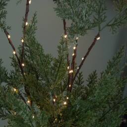 Samuel Alexander 90cm Set of 3 Christmas Fir Twig with 90 Warm White LEDs (Twigs only) in Green - thumbnail 4
