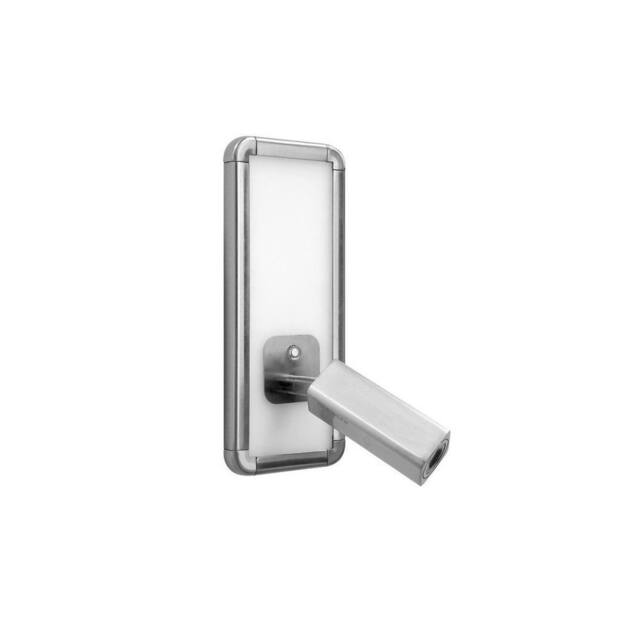 Netlighting Ibiza Wall Lamp Head Backlit Light 10W LED Nickel 4000K 700lm in Grey - image 1