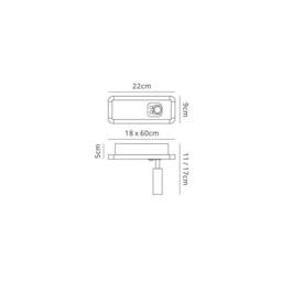 Netlighting Ibiza Wall Lamp Head Backlit Light 10W LED Nickel 4000K 700lm in Grey - thumbnail 2