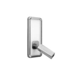 Netlighting Ibiza Wall Lamp Head Backlit Light 10W LED Nickel 4000K 700lm in Grey - thumbnail 1
