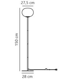 Nordlux Modern Indoor Floor Lamp Brass Glass E27 Hand Blown - Mains Powered, IP20 in Gold - thumbnail 6
