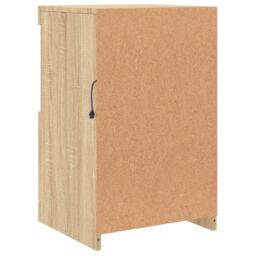 Berkfield Home Sideboard with LED Lights Sonoma Oak 41x37x67 cm in Brown - Size: 41 x 37 x 67 cm - thumbnail 9