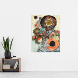 "Artery8 Abstract Mandala Patterns Floral Watercolour Wall Art Print - Size: W12"" x H16""" - thumbnail 4