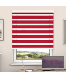 New Edge Blinds Pepper Day & Night Zebra Roller Blind with Cassette in Dark Red - Size: 60 cm width x 200 cm drop - thumbnail 2