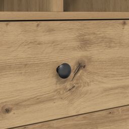Berkfield Home Desk with Storage Artisan Oak Engineered Wood in Pink - thumbnail 9