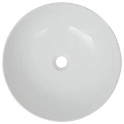 Berkfield Home Elegant Basin Round Ceramic White 41.5x13.5 cm
