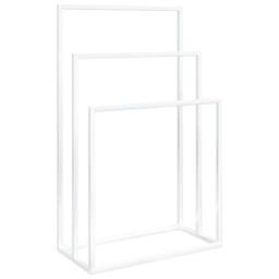 Berkfield Home Freestanding Towel Rack White 48x24x79 cm Iron - Size: 48 x 24 x 79 cm - thumbnail 1