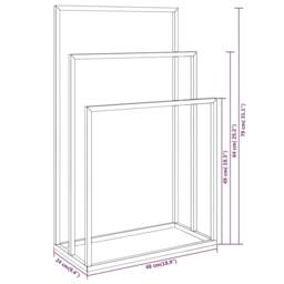 Berkfield Home Freestanding Towel Rack White 48x24x79 cm Iron - Size: 48 x 24 x 79 cm - thumbnail 7
