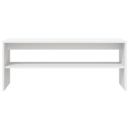 Berkfield Home TV Cabinet White 100x40x40 cm Engineered Wood - Size: 100 x 40 x 40 cm - thumbnail 5