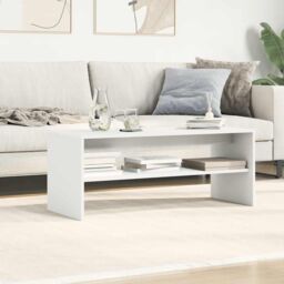 Berkfield Home TV Cabinet White 100x40x40 cm Engineered Wood - Size: 100 x 40 x 40 cm - thumbnail 4