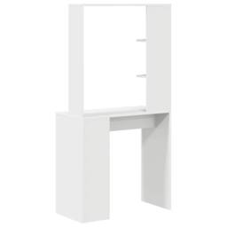 Berkfield Home White Computer Desk White Engineered wood Medium Computer Desk - thumbnail 7