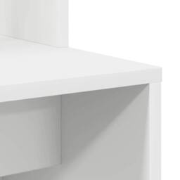 Berkfield Home White Computer Desk White Engineered wood Medium Computer Desk - thumbnail 8