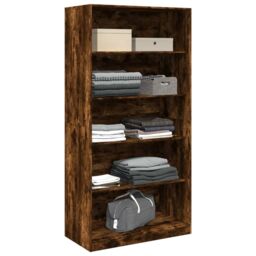 Berkfield Home Wardrobe Smoked Oak 100x50x200 cm Engineered Wood in Brown - Size: 100 x 50 x 200 cm - thumbnail 3
