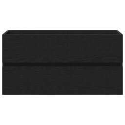 Berkfield Home Sink Cabinet with Built-in Basin Black Oak Engineered Wood, Sink Cabinet Black Oak 90x38, 5x45 cm Engineered Wood - thumbnail 8