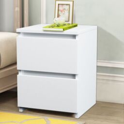 SquareBoxx Fairfield Matt Minimalist Chest of Draws 2 Draw in White - thumbnail 2