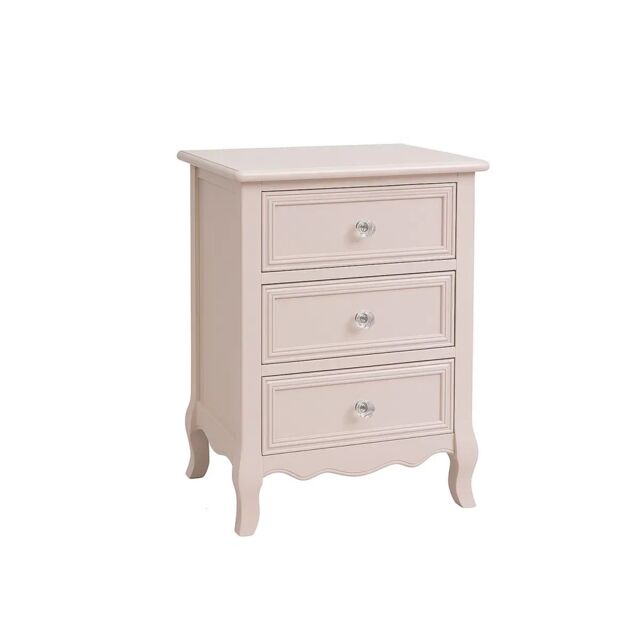 Melody Maison Large Pink 6 Drawer Chest Of Drawers & Pair Of 3 Drawer Bedsides - Sophia Pink Range in Pale Pink - image 1