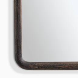 FurnitureboxUK Rowena Walnut Wood Small 80x40cm Rectangle Wall Mirror in Brown - Size: 80x40 cm - thumbnail 6