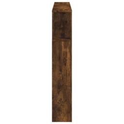 Berkfield Home LED Headboard Smoked Oak 140x18.5x103.5 cm Engineered Wood in Brown - thumbnail 7