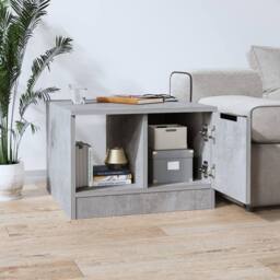 Berkfield Home Coffee Table Concrete Grey 50x50x36 cm Engineered Wood - Size: 50 x 50 x 36 cm - thumbnail 3