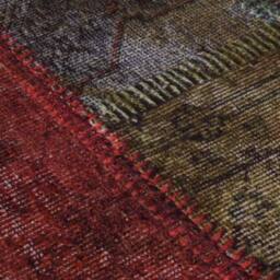 Berkfield Home Rug Washable Patchwork 120 cm Multicolour Anti Slip - Size: 100 cm diameter - thumbnail 1