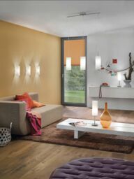 Eglo Troy 3 Satin Glass & Steel Wall Light in Silver - thumbnail 2