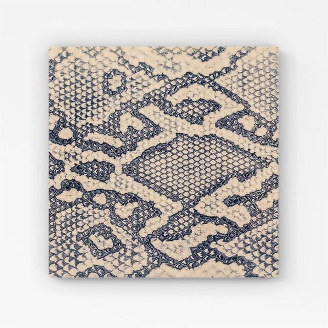 "Warren Reed - Designer Snake Skin Canvas in Grey - Size: W16"" x H16""" - image 1