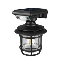 Obasyhig Solar Integrated Outdoor Waterproof Wall Light in Black - thumbnail 1