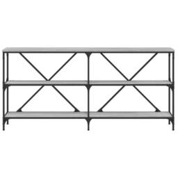 Berkfield Home Decorative Console Table Grey Sonoma 160x30x75 cm Engineered Wood - Size: 160 x 30 x 75 cm - thumbnail 4