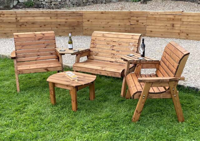 Charles Taylor Trading Large Four Seat Mutli Set With Rect Coffee in Brown - image 1