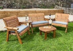 Charles Taylor Trading Large Four Seat Mutli Set With Rect Coffee in Brown - thumbnail 3