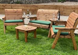 Charles Taylor Trading Large Four Seat Mutli Set With Rect Coffee in Brown - thumbnail 2