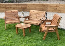 Charles Taylor Trading Large Four Seat Mutli Set With Rect Coffee in Brown - thumbnail 1