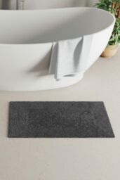 Panda London Panda Bamboo Bath Rug in Dark Grey