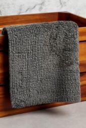 Panda London Panda Bamboo Bath Rug in Dark Grey - thumbnail 3