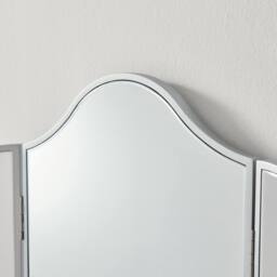 FurnitureboxUK Venetian Vintage Style Silver Tri-Fold Vanity Mirror - thumbnail 4
