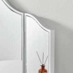 FurnitureboxUK Venetian Vintage Style Silver Tri-Fold Vanity Mirror - thumbnail 3